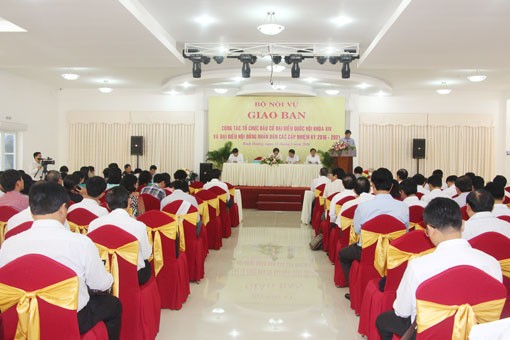 Giao ban về công tác tổ chức bầu cử đại biểu quốc hội, đại biểu HĐND khu vực phía nam - ảnh 1